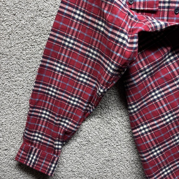 L.L.Bean Men's Maritime Red Chamois Plaid Flannel Shirt XXL Traditional Fit NWT - Picture 9 of 13